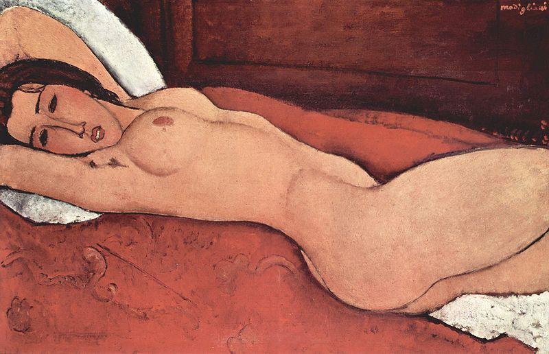 Amedeo Modigliani Liegender Akt mit hinter dem Kopf verschrankten Armen Sweden oil painting art